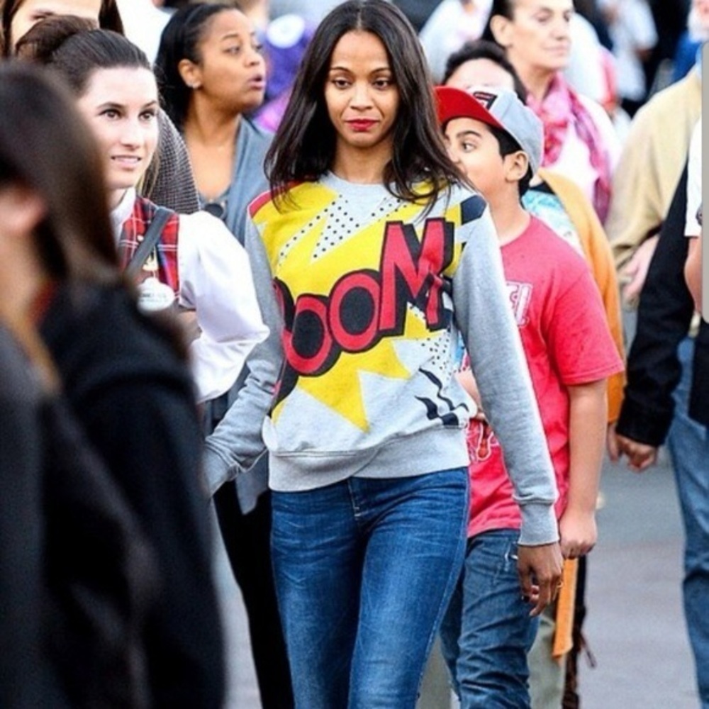 3.1 Phillip Lim Gray and Yellow Graphic Sweater